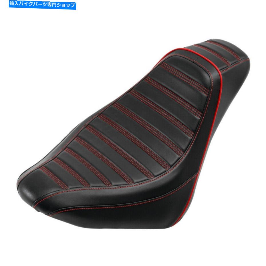 シート Harley Heritage Classic Flhc 2018-2021 18 19のための黒い赤いソロの運転席のシートフィット Black Red Solo Driver Seat Fit For Harley Heritage Classic FLHC 2018-2021 18 19【並行輸入品】