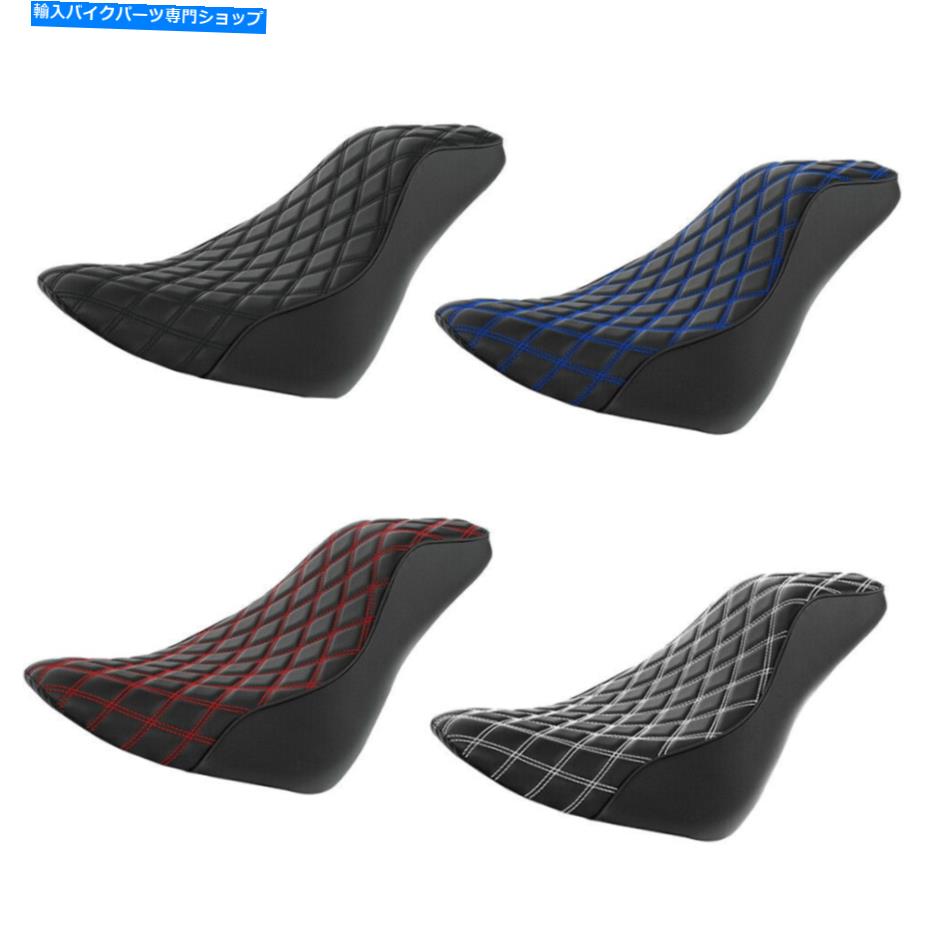シート オートバイステッチドライバーソロシートフィットハーレーソフトFLDE FLHC 18-21 19 Motorcycle Stitching Driver Solo Seat Fit For Harley Softail FLDE FLHC 18-21 19【並行輸入品】