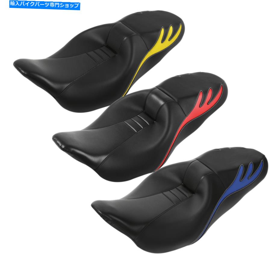 シート ハーレーツーリングロードキングトライグライド2009アップのためのドライバー旅客のツーアップシートフィット Driver Passenger Two-up Seat Fit For Harley Touring Road King Tri Glide 2009-Up【並行輸入品】