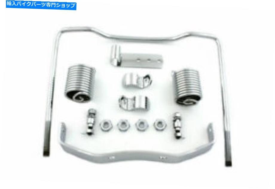 シート Harley Davidsonによるクロム補助シートスプリングキットV-Twin31-4061 Chrome Auxiliary Seat Spring Kit for Harley Davidson by V-Twin31-4061【並行輸入品】