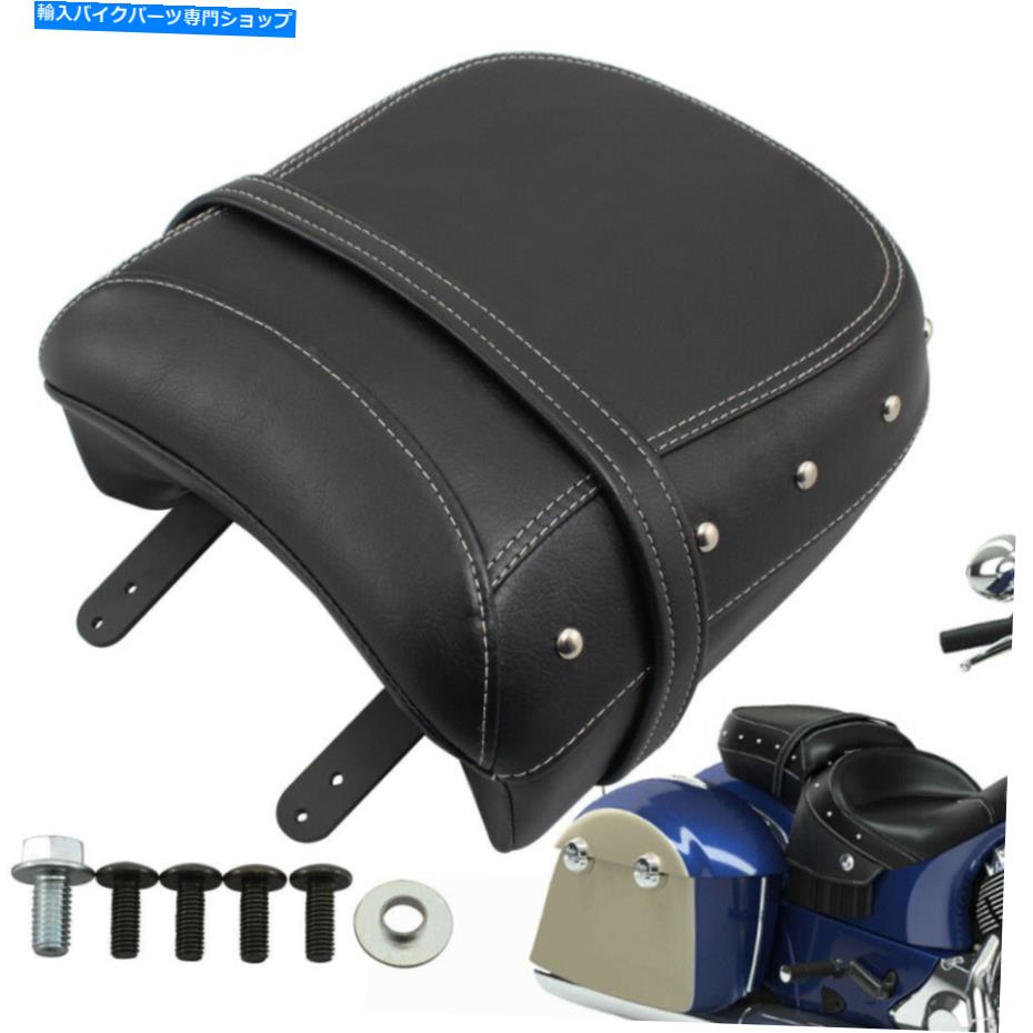 シート インドのチーフテインロードマスタースプリングフィールドのためのブラックリベットリア旅客シートパッド Black Rivet Rear Passenger Seat Pad For Indian Chieftain Roadmaster Springfield【並行輸入品】