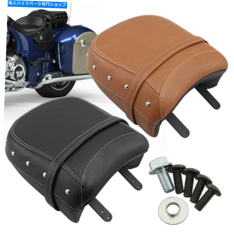 シート インドのチーフダークホースロードマスターのための黒/茶色のレザーリアの助手席座席 Black/Brown Leather Rear Passenger Seat For Indian Chief Dark Horse Roadmaster【並行輸入品】