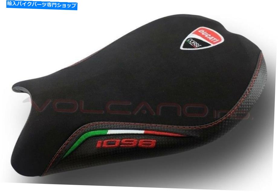 シート DUCATI 848 1098 1198火山デザインシートカバーアンチスリップブラックイタリア国旗レース Ducati 848 1098 1198 Volcano design Seat cover Anti slip black italy flag race【並行輸入品】