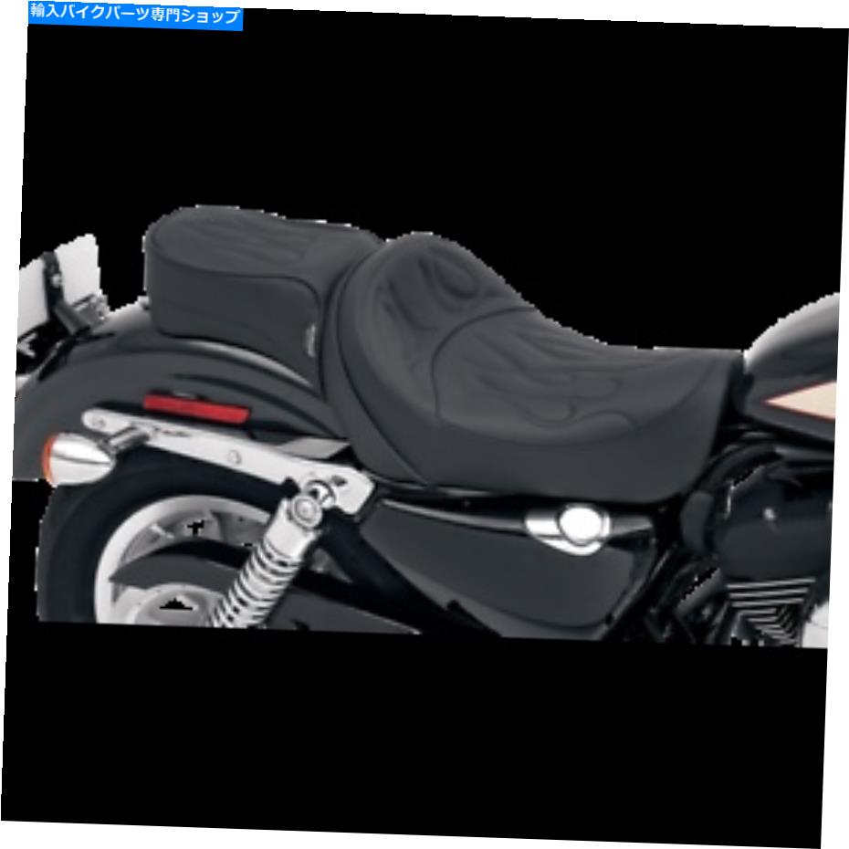 シート ドラッグスペシャリ - 0804-0280 - 1 PCソロスタイルシート、炎ステッチ Drag Specialties - 0804-0280 - 1 Pc Solo-Style Seat, Flame Stitching【並行輸入品】