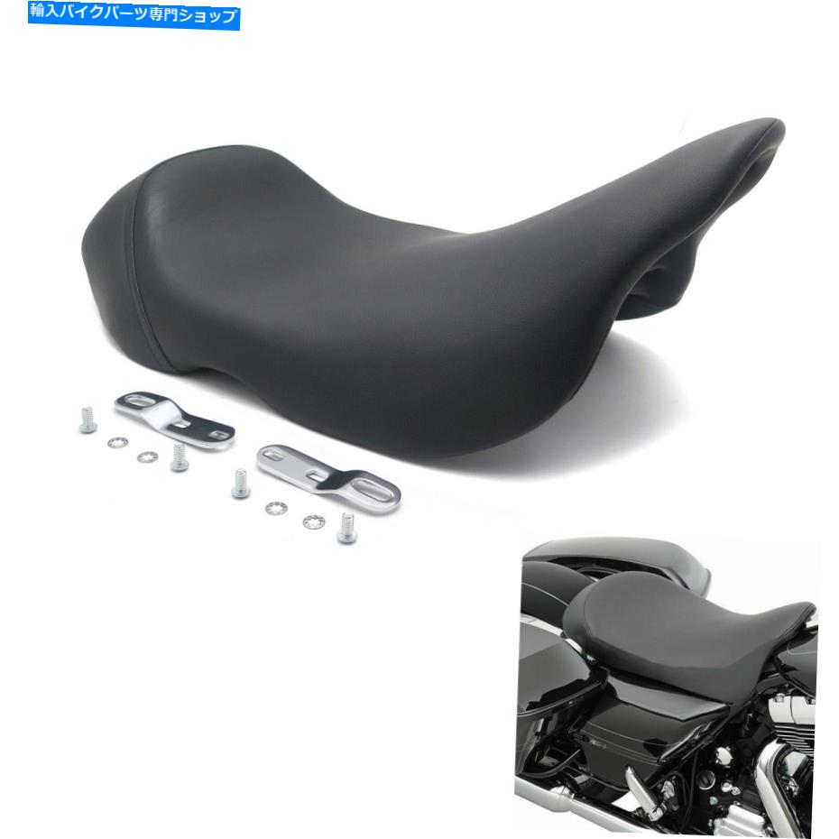 シート 2008-2017ハーレーツーリングバーガードレッサーのための黒のモダンなロープロファイルソロの座席 Black Modern low profile Solo Seat For 2008-2017 Harley Touring Bagger Dresser【並行輸入品】