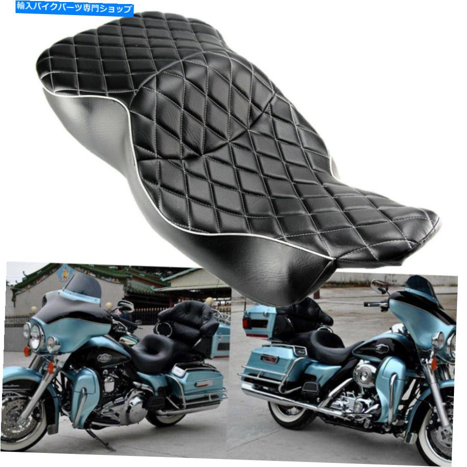 シート ハーレーエレクトログライドウルトラクラシックFLHTC 97-07のためのダイヤモンドドライバーの助手席 Diamond Driver Passenger Seat For Harley Electra Glide Ultra Classic FLHTC 97-07【並行輸入品】|Us Custom Parts Shop USDM