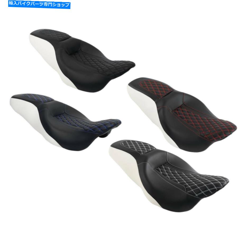 シート ハーレーストリートエレクトラグライドのためのライダードライバー旅客の2つの上のシートフィット09-21 20 Rider Driver Passenger Two Up Seat Fit For Harley Street Electra Glide 09-21 20【並行輸入品】