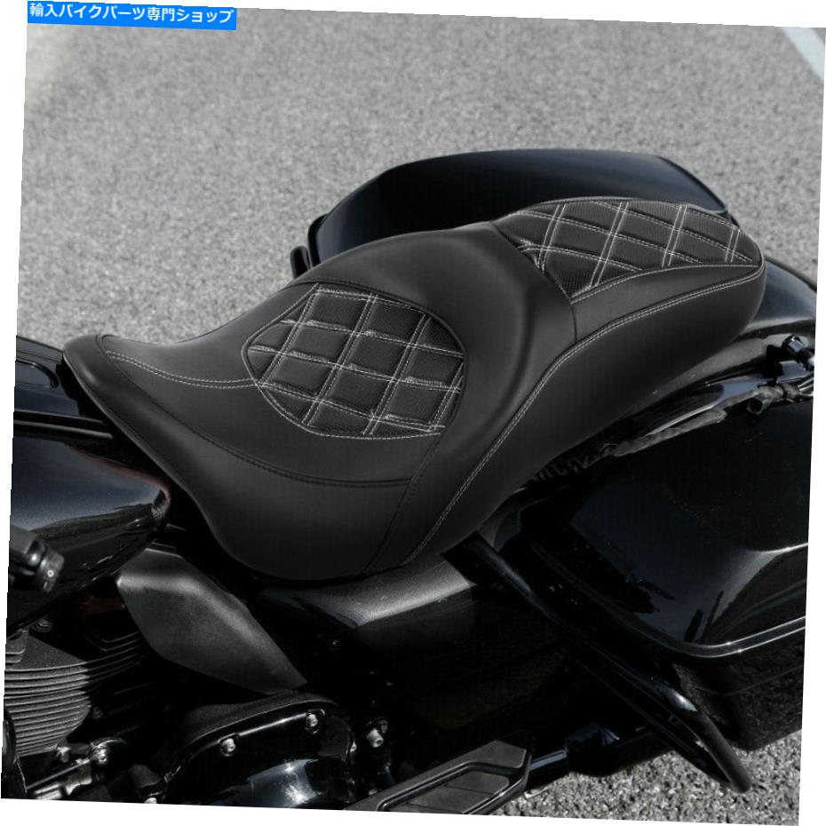 シート 運転手＆旅客シートフィットハーレーツーリングストリートグライドCVOカスタムカスタム2009-2021 Driver & Passenger Seat Fit For Harley Touring Street Glide CVO Custom 2009-2021【並行輸入品】 54,284円
