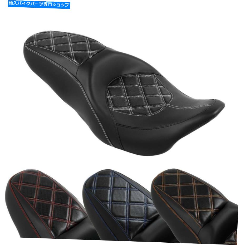 シート ワンピースドライバー＆助手席座席フィット＆ハーレーダビッドソンツーリング2009-2020 2019 One Piece Driver & Passenger Seat Fit For Harley Davidson Touring 2009-2020 2019【並行輸入品】