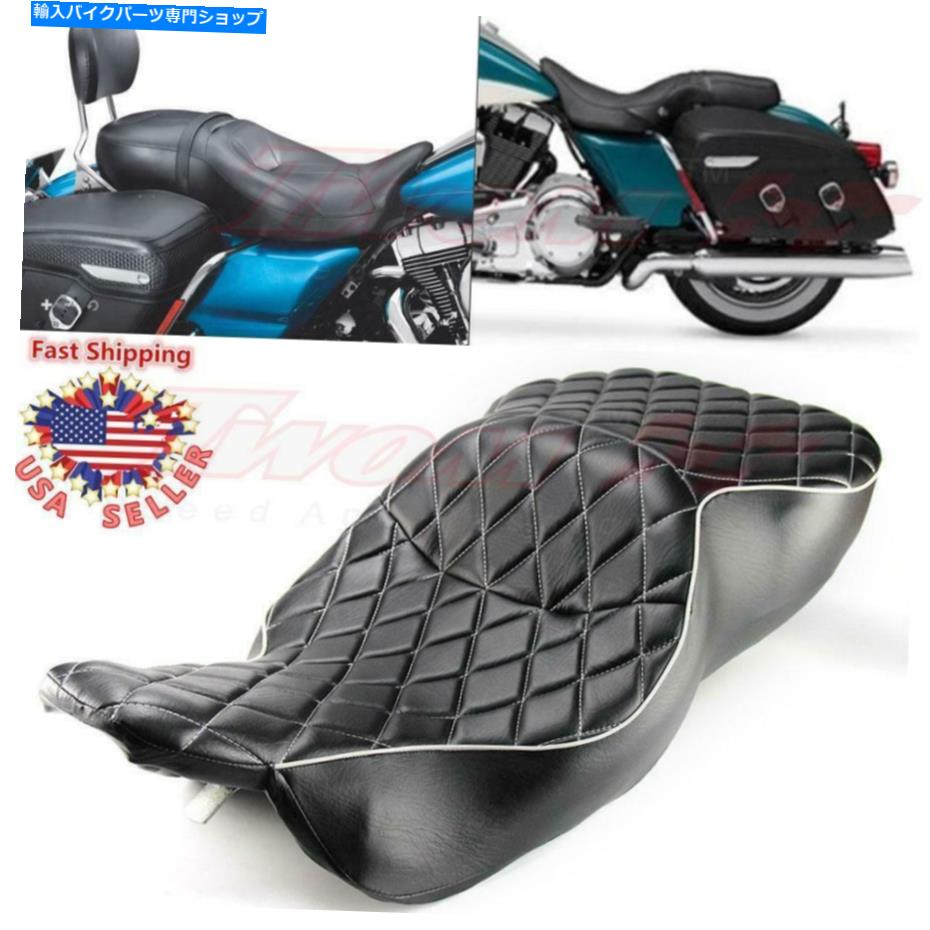 シート ハーレーツーリングElectra Glide Flhtc 1997-2007のための2つのアップライダーの助手席 Two Up Rider Passenger Seat For Harley Touring Electra Glide FLHTC 1997-2007 US【並行輸入品】