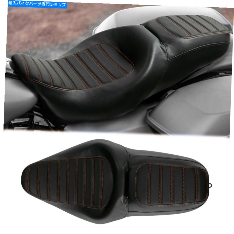 シート ブラックドライバの助手席フィットハーレーツーリングストリートエレクトラグライド09-20 18 Black Driver Passenger Seat Fit For Harley Touring Street Electra Glide 09-20 18【並行輸入品】