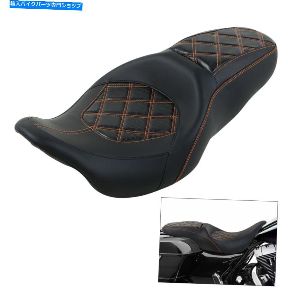 シート ブラックドライバーの助手席フィットのためのハーレーツーリングストリートグライドフリード09-21 2017 Black Driver Passenger Seat Fit For Harley Touring Street Glide FLHX 09-21 2017【並行輸入品】