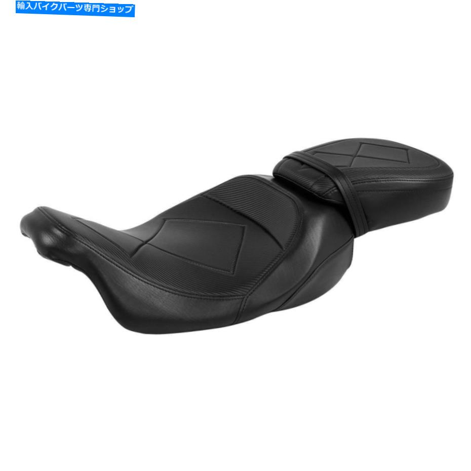 シート PUレザードライバ＆旅客席フィットハーレーツーリングロードグライドキング09-21 PU Leather Driver & Passenger Seat Fit For Harley Touring Road Glide King 09-21【並行輸入品】