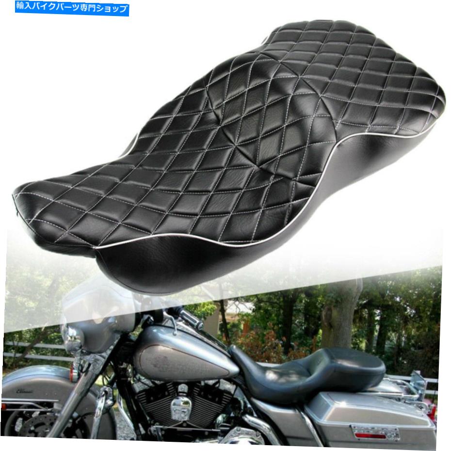 シート ハーレーエレクトログライドツーリングFlht 1997-2007のための新しいライダードライバーの助手席 New Rider Driver Passenger Seat For Harley Electra Glide Touring FLHT 1997-2007【並行輸入品】|Us Custom Parts Shop USDM