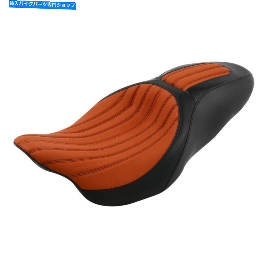 シート オレンジのドライバー＆旅客シートフィットハーレーダビッドソンツーリングロードグライド09-21 Orange Driver & Passenger Seat Fit For Harley Davidson Touring Road Glide 09-21【並行輸入品】