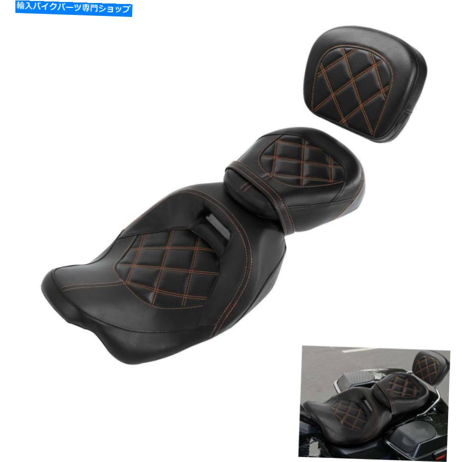 シート ハーレーエレクトロロードグライド2009-2021用ライダードライバーの助手席W /パッドフィット Rider Driver Passenger Seat W/ Pad Fit For Harley Electra Road Glide 2009-2021【並行輸入品】