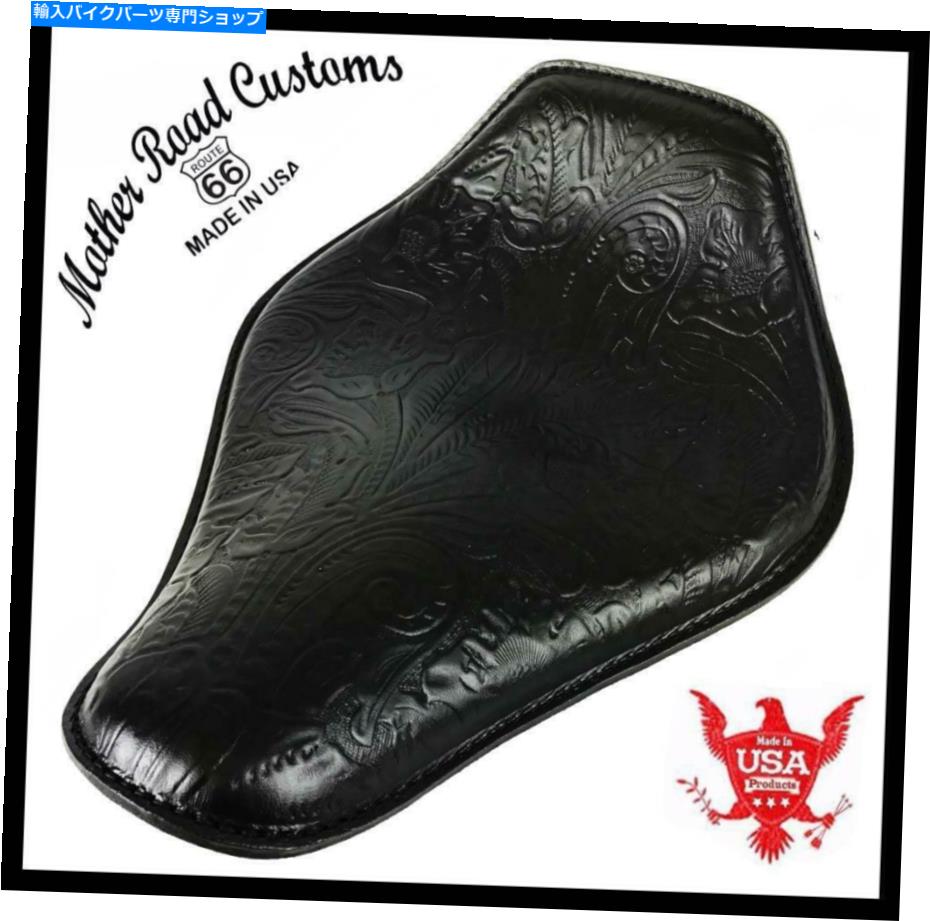 シート スプリングシートチョッパーボバーハーレースポーツスターホンダ11x14黒工具スナブノーズ Spring Seat Chopper Bobber Harley Sportster Honda 11x14 Black Tooled Snub Nose【並行輸入品】｜Us Custom Parts Shop USDM 52,664円