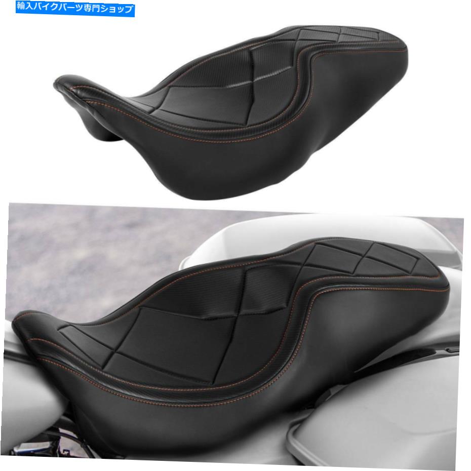 シート ハーレーツーリングエレクトラグライド09-20のためのライダードライバー旅客リアシートフィット Rider Driver Passenger Rear Seat Fit For Harley Touring Electra Glide 09-20【並行輸入品】