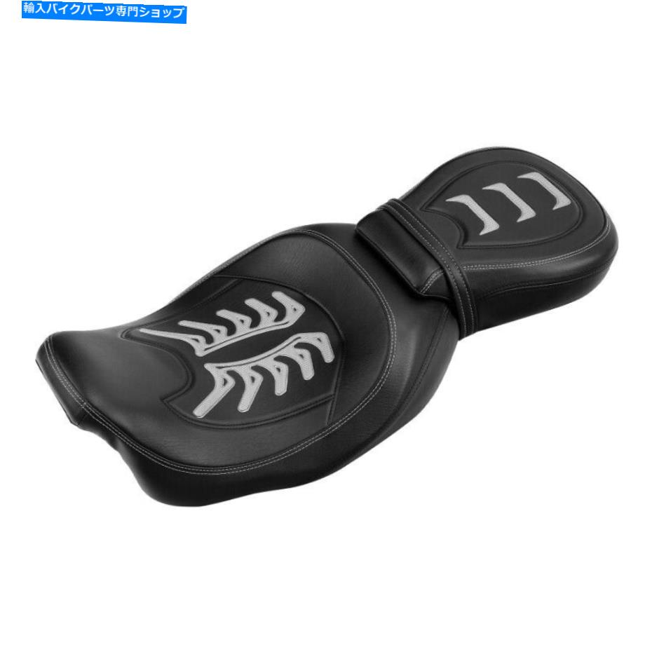 シート ハーレーツーリングロードキングフリルストリートグライド09-21のドライバー＆旅客シートフィット Driver & Passenger Seat Fit For Harley Touring Road King FLHR Street Glide 09-21【並行輸入品】