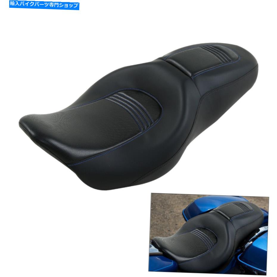 シート ハーレーロードキングエレクトラストリートグライド09-21のためのブラックライダーの助手席シートフィット Black Rider Passenger Seat Fit For Harley Road King Electra Street Glide 09-21【並行輸入品】
