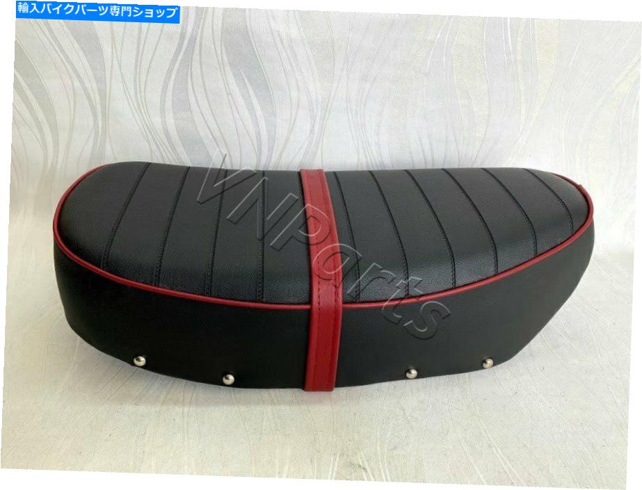 シート ホンダDAX CT70シートトレイル70 ST50 ST70クロムボタン&レッドストラップ付きサドル Honda Dax CT70 Seat Trail 70 ST50 ST70 Saddle with Chrome Button & Red Strap【並行輸入品】|Us Custom Parts Shop USDM