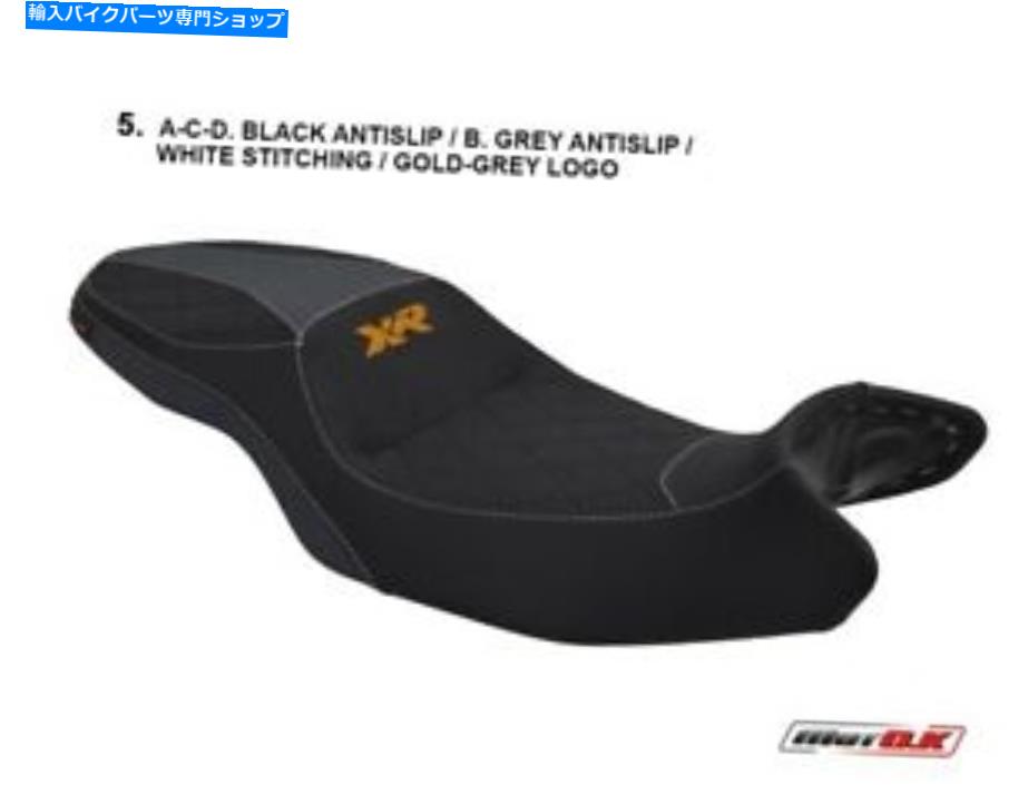 シート BMW F900 XR - 2020 MOTOKシートカバーグレー/ホワイトロゴ/ゴールドステッチ BMW F900 XR - 2020 MotoK Seat Cover Grey/ WHITE Logo / Gold Stitching【並行輸入品】