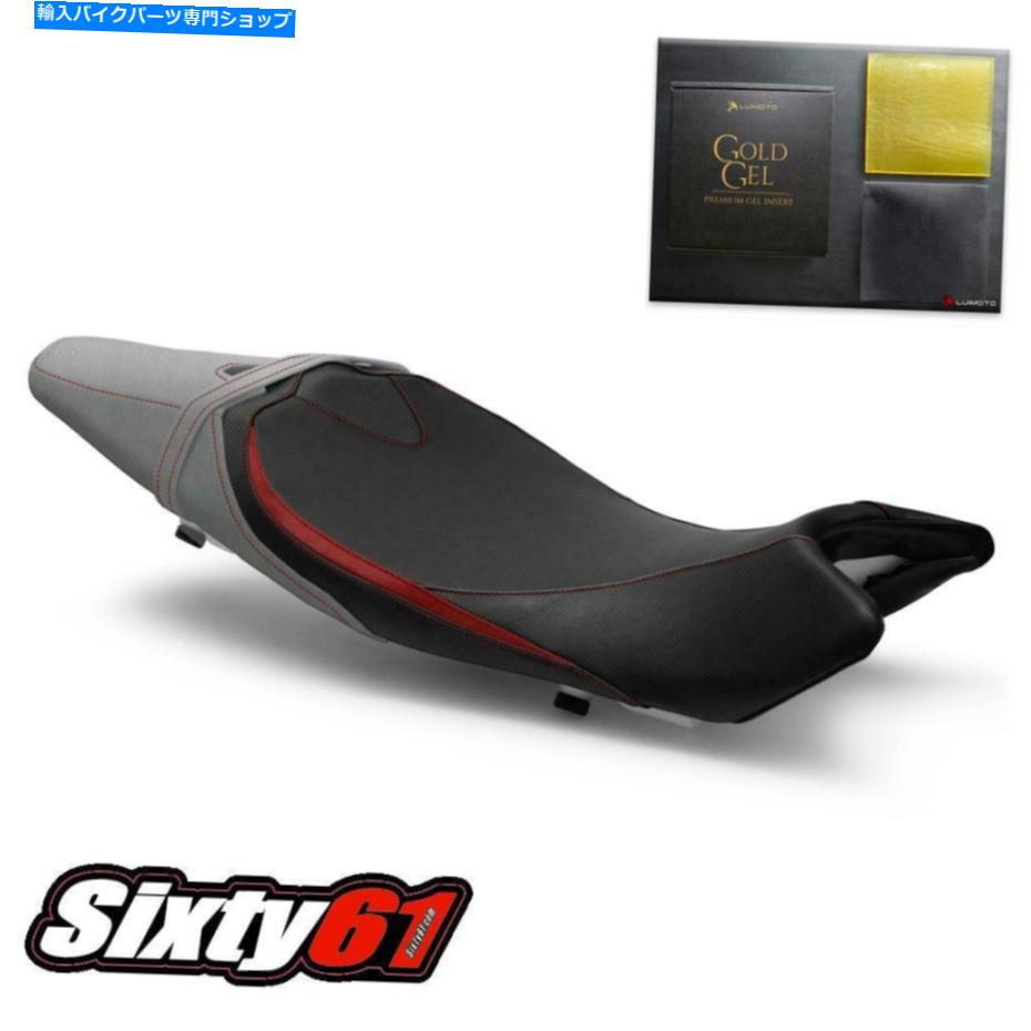シート 鈴木SV650座席カバー2016年2017年2017年2018 2019 2019 2020 2020ルイモトブラックグレーレッド Suzuki SV650 Seat Cover with Gel 2016 2017 2018 2019 2020 Luimoto Black Gray Red【並行輸入品】