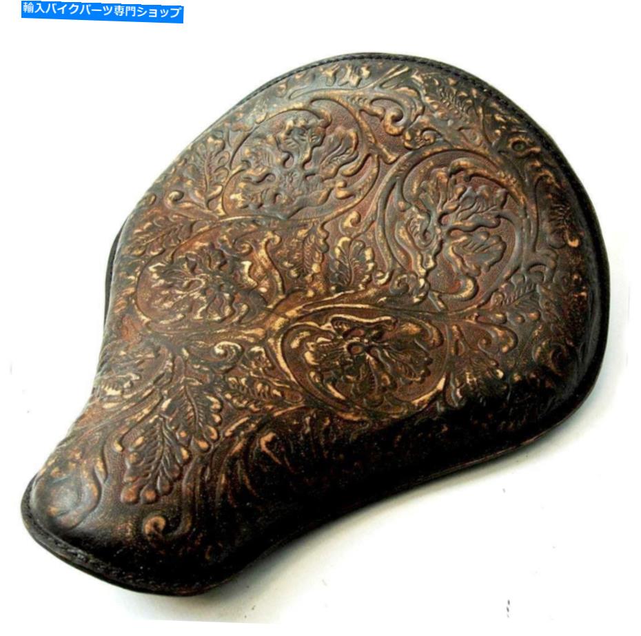 シート スプリングソロシートチョッパーボバーハーレースポーツスターホンダ12x13 Bn Dis OAKレザー Spring Solo Seat Chopper Bobber Harley Sportster Honda 12x13 Bn Dis Oak Leather【並行輸入品】|Us Custom Parts Shop USDM