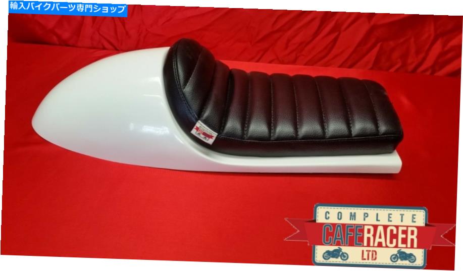 シート ヴィンセントスタイルカフェレーサーシート＆ブラックボルトのオン/デラックスパッド WIDER VINCENT STYLE CAFE RACER SEAT & BLACK BOLT ON/OFF DELUXE PAD【並行輸入品】