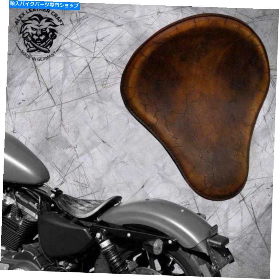シート Bobber Chopperサドルソロシートフレームハーリースポーツスター04-20 VINブラウンエレック Bobber Chopper Saddle solo seat on frame Harley Sportster 04-20 Vin Brown Elec【並行輸入品】