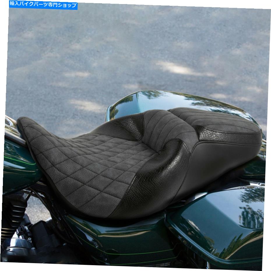 シート ハーレーツーリングエレクトラグライドCVOカスタムカスタム09-21 2020 Driver Passenger Seat Fit For Harley Touring Electra Glide CVO Custom 09-21 2020【並行輸入品】