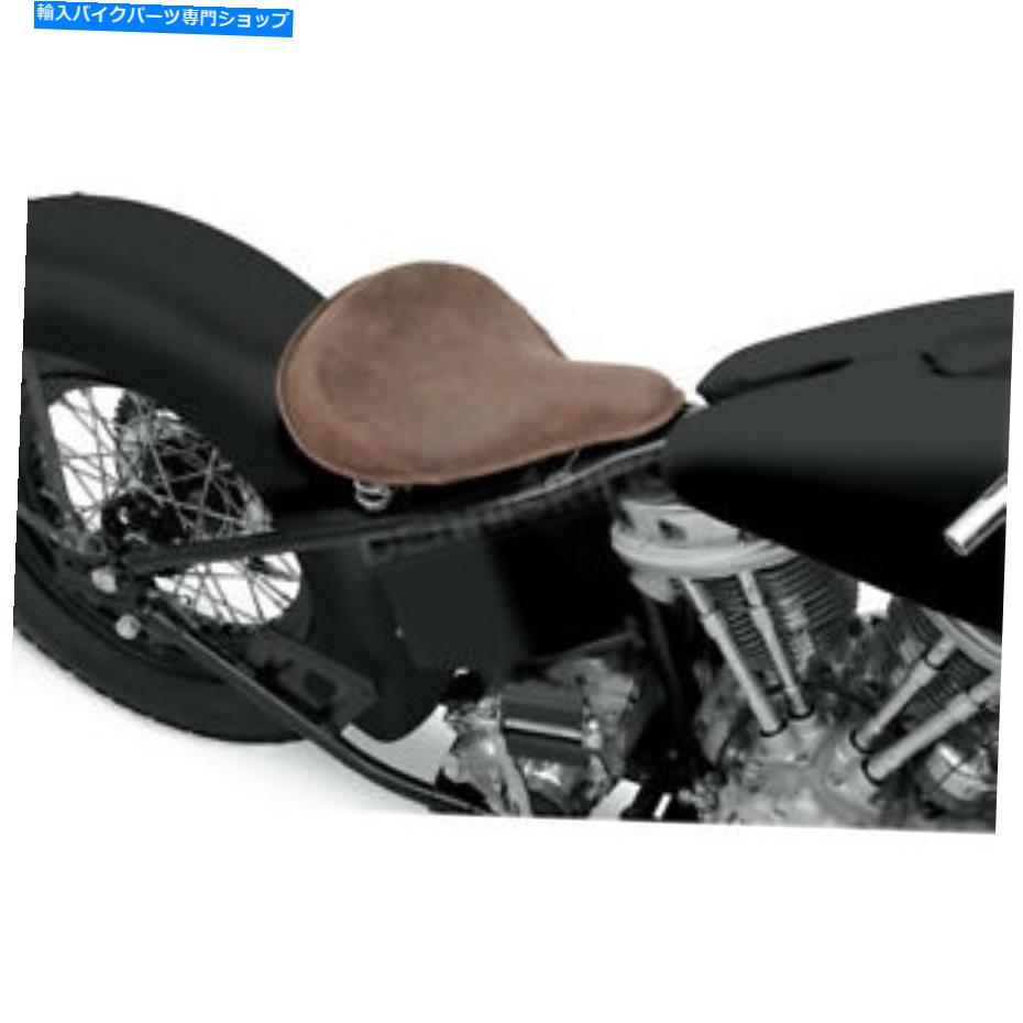 シート ディスプリトレッドブラウンレザーラージスプリングソロシートw /周囲計ステッチ - 0806-0050 Distressed Brown Leather Large Spring Solo Seat w/Perimeter Stitched - 0806-0050【並行輸入品】