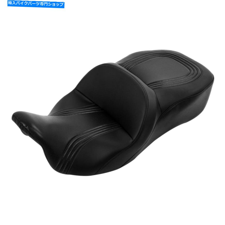 シート ブラックライダードライバー＆旅客シートフィットハーレーツーリングCVO Road Glide 09-21 Black Rider Driver & Passenger Seat Fit For Harley Touring CVO Road Glide 09-21【並行輸入品】