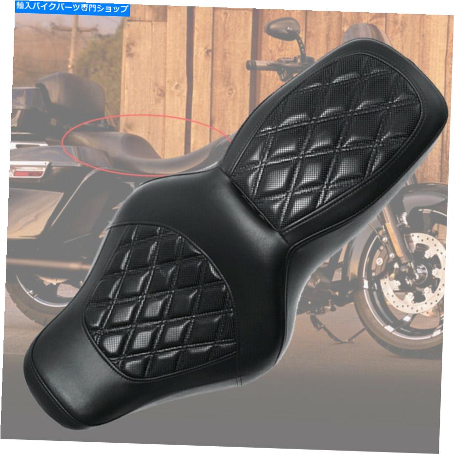 シート ブラックダイヤモンドツウーアップシートドライバー乗客用ハーレーロード1997年から2006年 Black Diamond TWO-UP Seat Driver Passenger For Harley Road King-FLHR 1997-2006【並行輸入品】