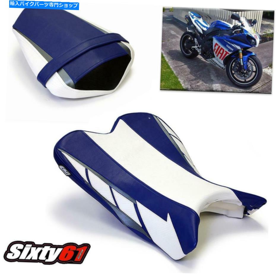 シート ヤマハR1シートカバー2009-2014ルイモトフロントリア限定版ブルーホワイト Yamaha R1 Seat Covers 2009-2014 Luimoto Front Rear Limited Edition Blue White【並行輸入品】｜Us Custom Parts Shop USDM