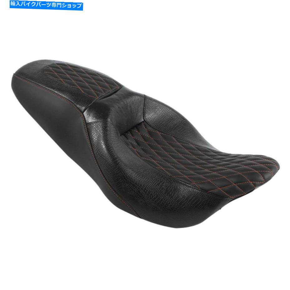 シート ハーレーツーリングストリートグライド09-21 17のための2つのアップドライバ旅客ブラックシートフィット Two Up Driver Passenger Black Seat Fit For Harley Touring Street Glide 09-21 17【並行輸入品】