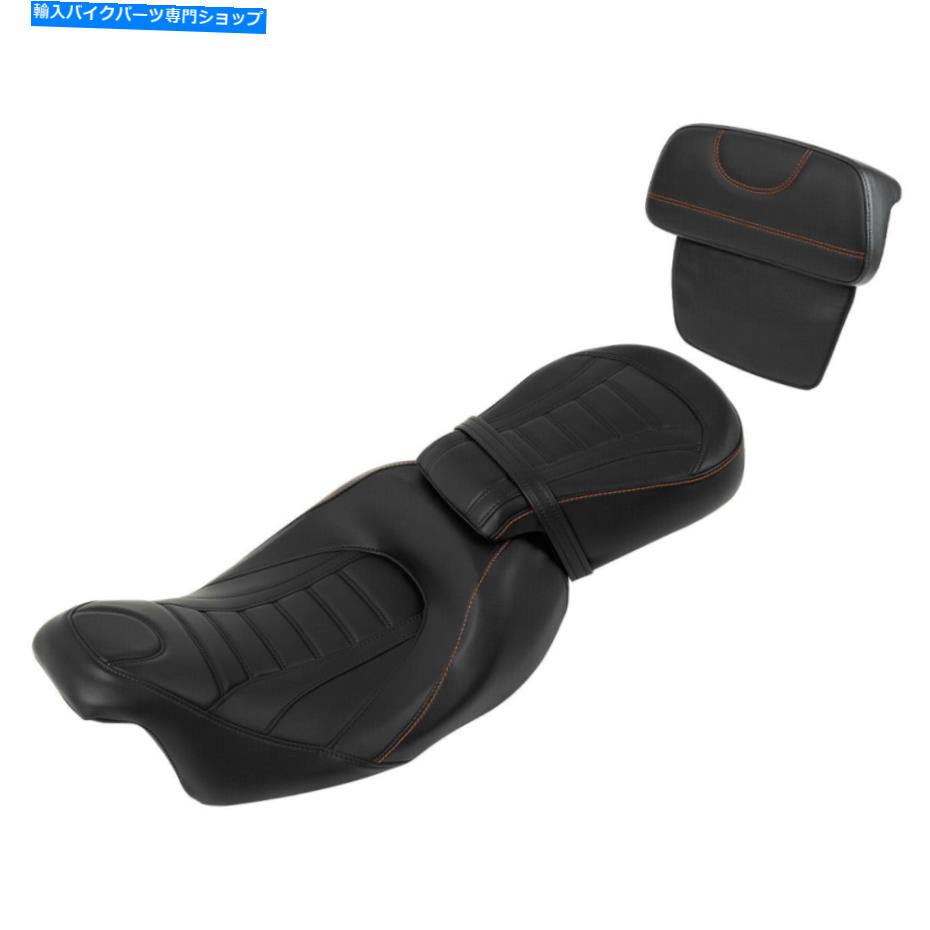 シート PUレザードライバの助手席の背もたれの背もたれのフィットハーレーロードグライドFltrx 14-21 PU Leather Driver Passenger Seat Backrest Fit For Harley Road Glide FLTRX 14-21【並行輸入品】