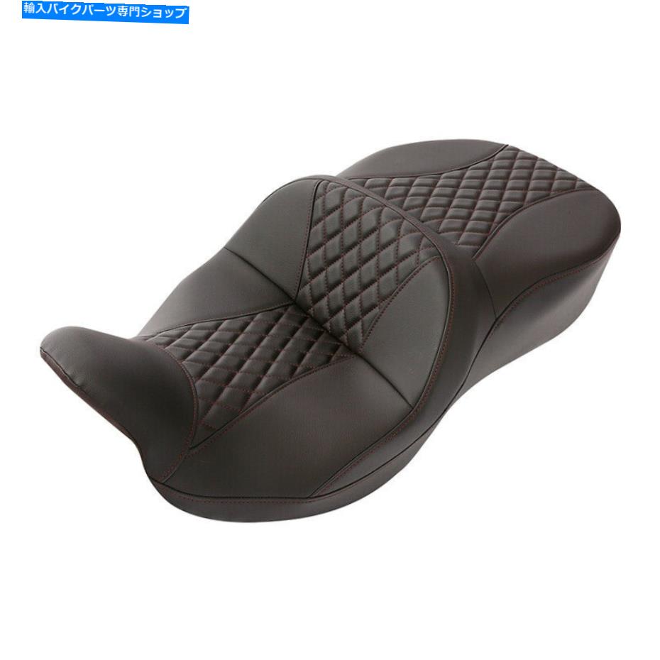 シート ハーレーロードエレクトラストリートグライド2009-2021コーヒーのための運転席の助手席フィット Driver Passenger Seat Fit For Harley Road Electra Street Glide 2009-2021 Coffee【並行輸入品】