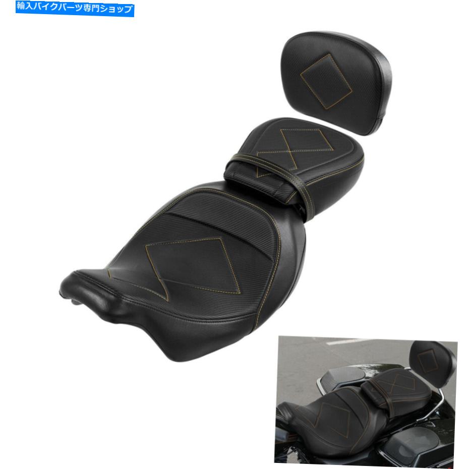 シート ハーレーCVO LIMITED FLHTKSE 09-21のための運転席旅客ピリオンシート背もたれフィット Driver Passenger Pillion Seat Backrest Fit For Harley CVO Limited FLHTKSE 09-21【並行輸入品】