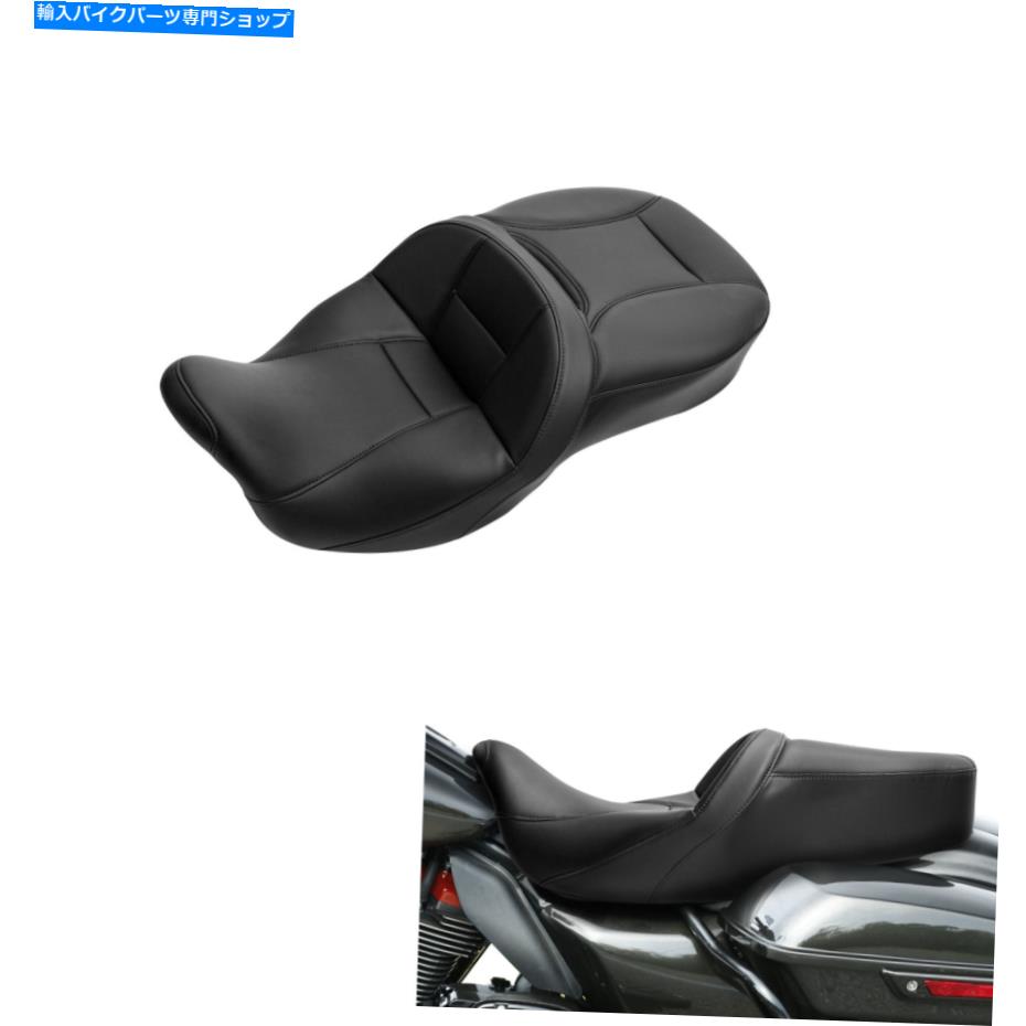 シート PUレザーライダーの助手席フィットハーレーツーリングロードストリートグライド09-21 PU Leather Rider Passenger Seat Fit For Harley Touring Road Street Glide 09-21【並行輸入品】