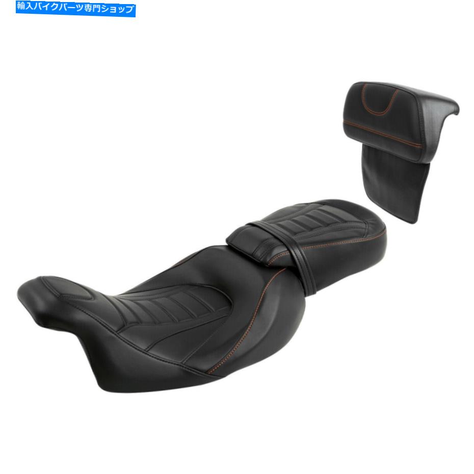 シート PUレザードライバ旅客シート背もたれフィットハーレーストリートグライド14-21 2017 PU Leather Driver Passenger Seat Backrest Fit For Harley Street Glide 14-21 2017【並行輸入品】