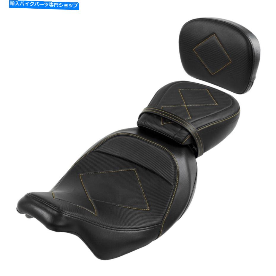 シート 運転席旅客ピリオンシート＆背もたれフィットハーレーツーリングロードグライド09-21 Driver Passenger Pillion Seat & Backrest Fit For Harley Touring Road Glide 09-21【並行輸入品】