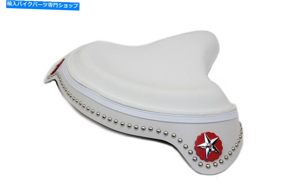 シート スカートが付いている白い革のソロの座席ハーレー - ダビッドソン White Leather Solo Seat with Skirt fits Harley-Davidson【並行輸入品】|Us Custom Parts Shop USDM