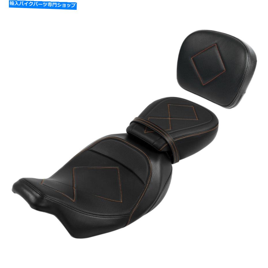 シート 運転席旅客ピリオンシート背もたれパッドフィットハーレーツーリンググライド09-21アメリカ Driver Passenger Pillion Seat Backrest Pad Fit For Harley Touring Glide 09-21 US【並行輸入品】