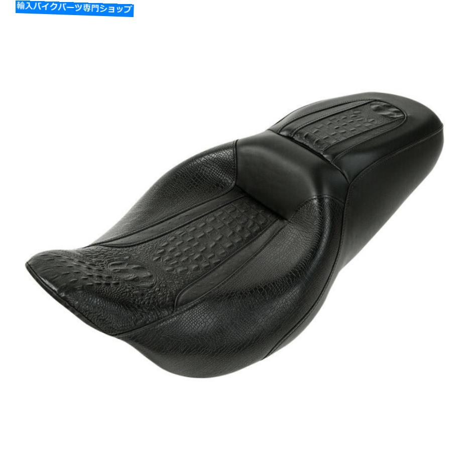 シート ブラックドライバー＆助手席シートフィット用ハーレーツーリングCVO 09-2021純正レザー Black Driver & Passenger Seat Fit For Harley Touring CVO 09-2021 Genuine Leather【並行輸入品】