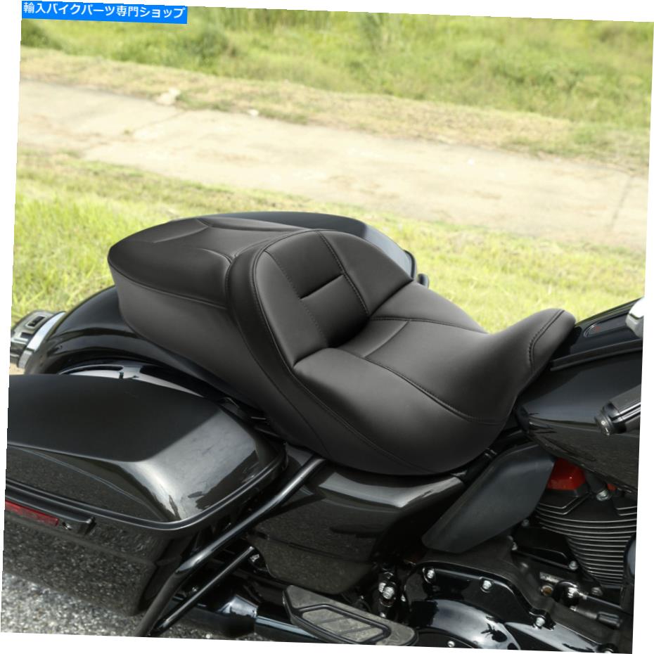 シート PUレザーライダーの助手席フィットハーレーツーリングロードキンググライド2009-2021 PU Leather Rider Passenger Seat Fit For Harley Touring Road King Glide 2009-2021【並行輸入品】