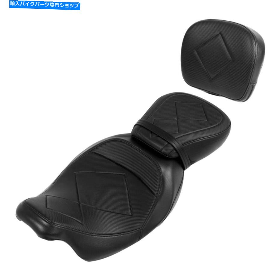 シート 運転席旅客ピリオンシート＆バックレストフィットハーレーツーリングロードキング09-21 Driver Passenger Pillion Seat & Backrest Fit For Harley Touring Road King 09-21【並行輸入品】