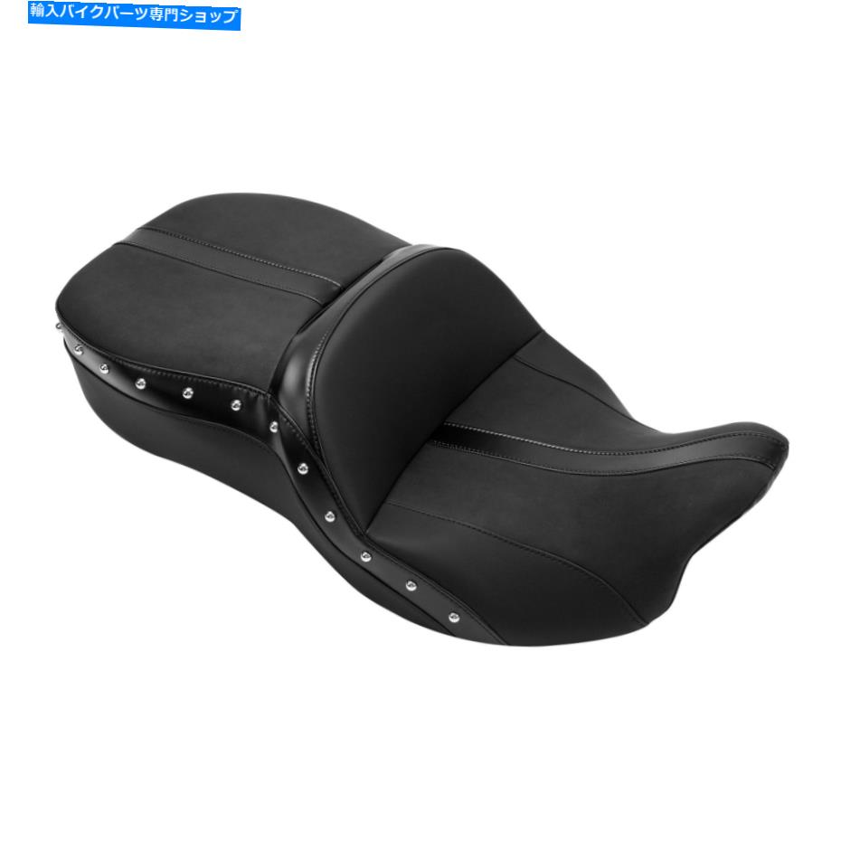 シート Harley Road King Tri Glide 09-21のためのPUレザードライバライダーの助手席フィット PU Leather Driver Rider Passenger Seat Fit For Harley Road King Tri Glide 09-21【並行輸入品】