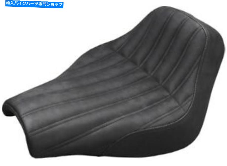 シート 18-20ハーレーFXBBのためのナックルリブソロシートブラックジェルサドルメン818-30-0023 Knuckle Ribbed Solo Seat Black Gel Saddlemen 818-30-0023 For 18-20 Harley FXBB【並行輸入品】