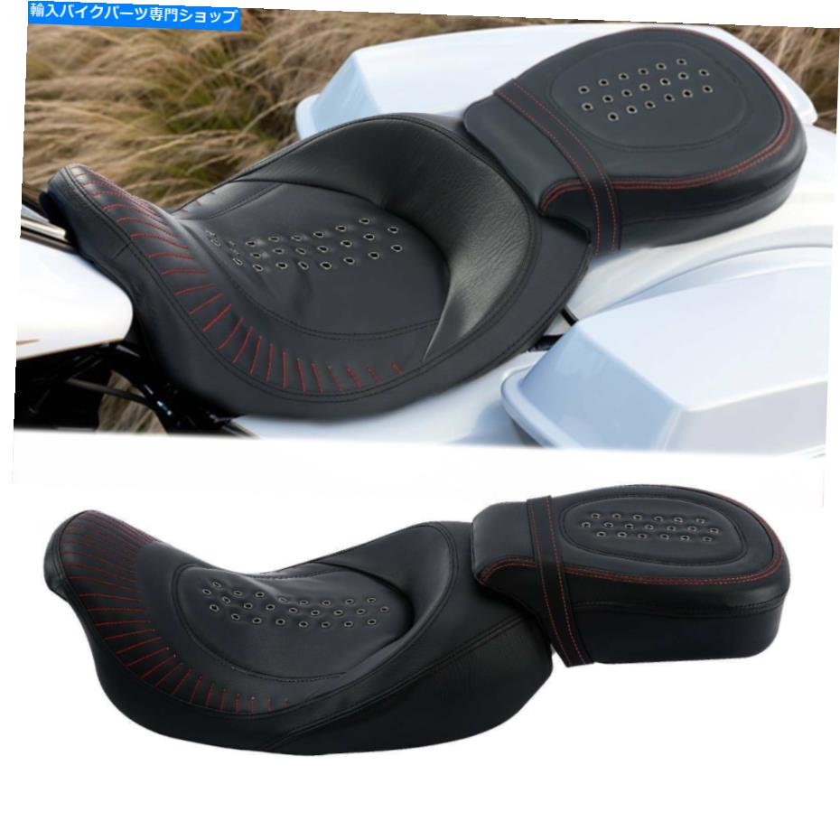 シート 2ピースドライバーライダーの助手席の2つのアップフィットハーレーツーリング09-21 2019 Two Piece Driver Rider Passenger Seat Two Up Fit For Harley Touring 09-21 2019【並行輸入品】